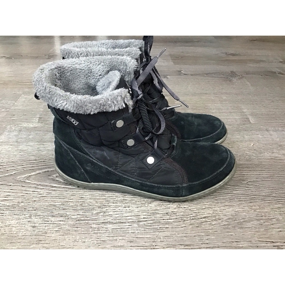 Columbia Women's Size 8 Waterproof Winter Snow Boots Black/Grey YL5207-011
